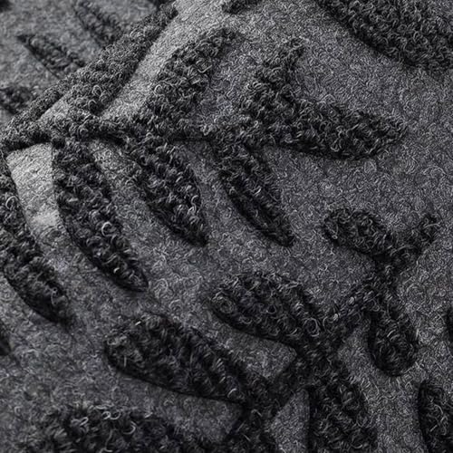 Paillasson robuste caoutchouc extérieur tapis de porte 81x122cm marron - 6