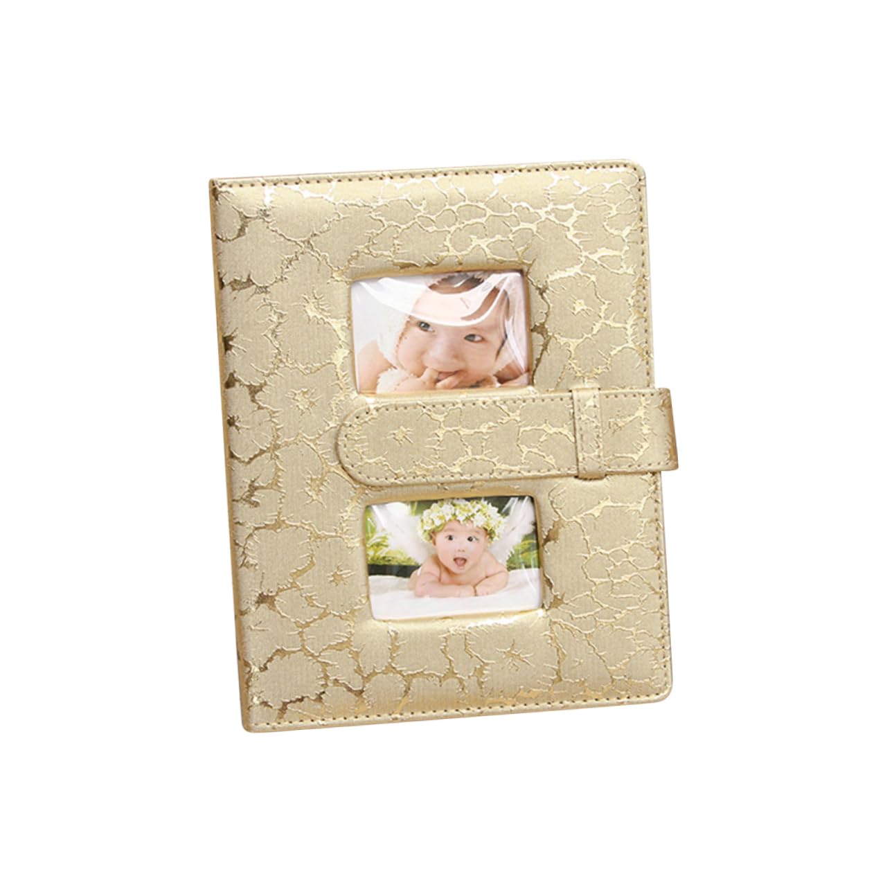 HOODANCOS 1pc Golden Leather Cover Photo Album Inset Picture Holder for DIY Photography Capacity Design for Festivals Weddings Birthdays and Anniversaries