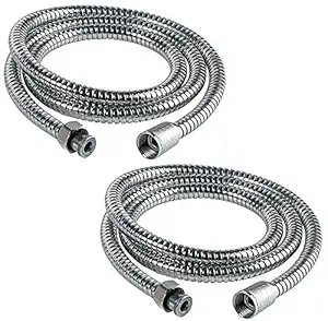 MLD (AISI-304) Stainless Steel Flexible Shower Tube/Hose 1.5 meter - pack of 2