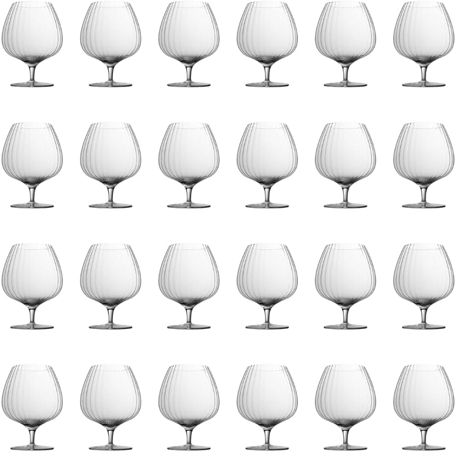 LEMONSODA Whiskey Bourbon Brandy Crystal Glasses Snifter Set of 24-100% Lead-Free Crystal for Spirits, Whiskey, Scotch, and Cognac – Perfect for Home Bars & Gift Sets – 20oz (570ml)(2244)