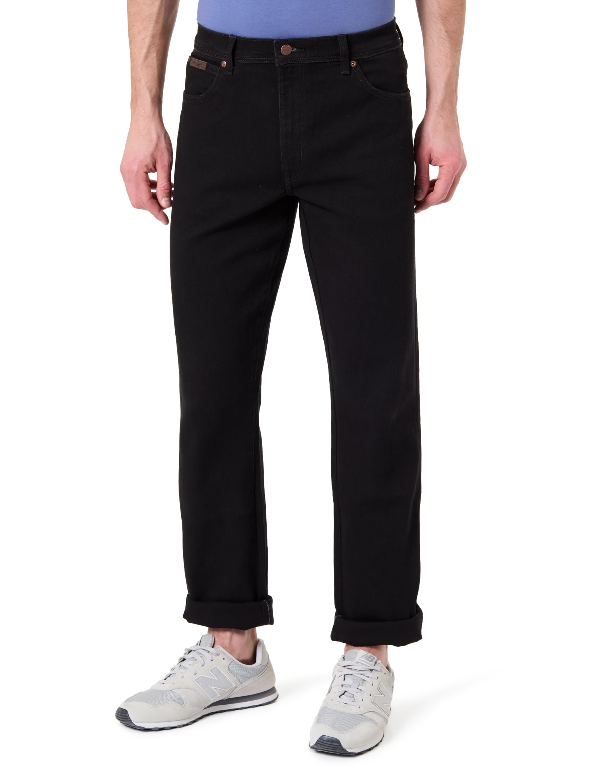 Wrangler Men's Texas Jeans, Black Overdye, 33/36
