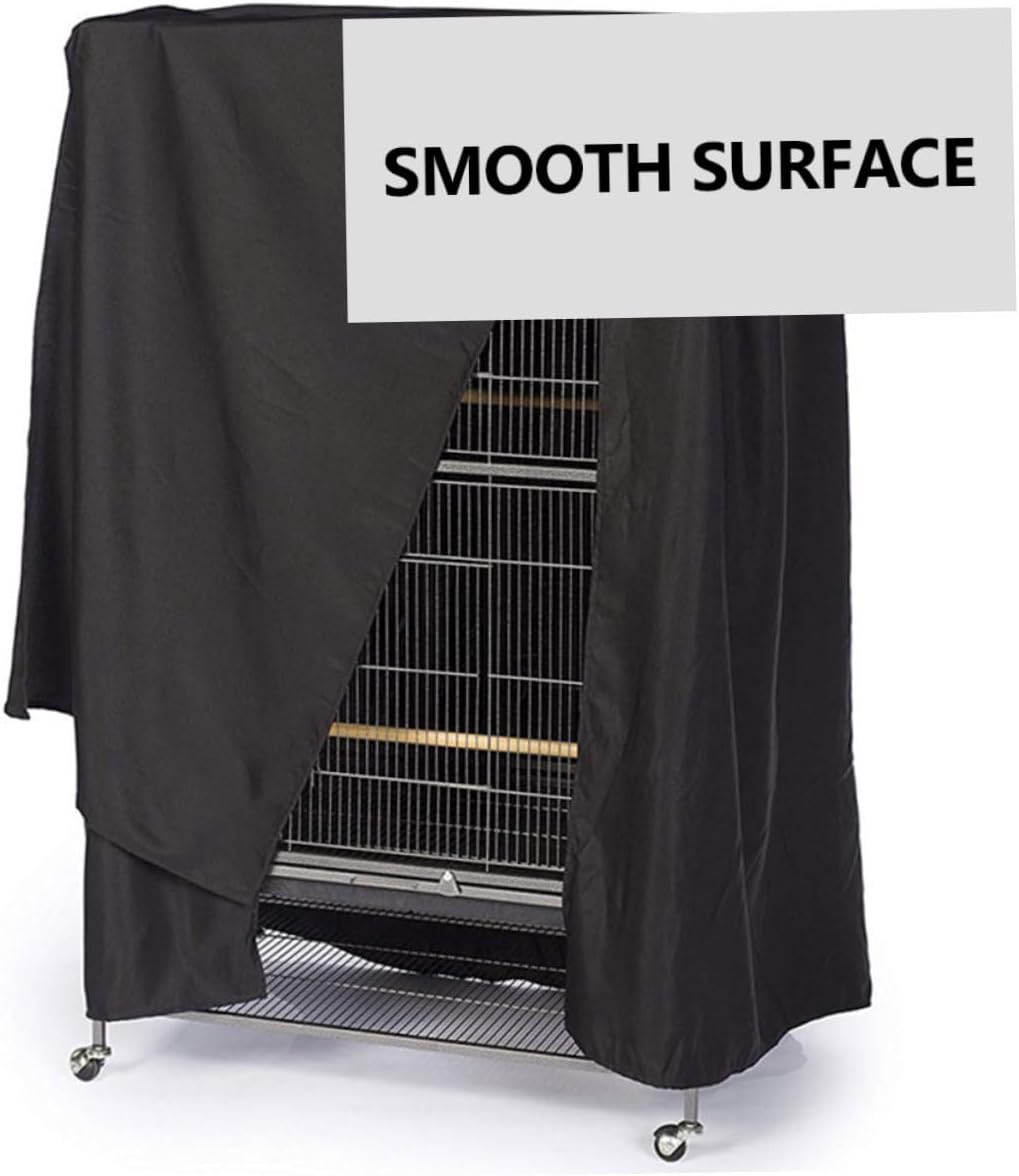 1pc Birdcage Cover for Parrots for Bird Nest Breathable Heavy-Duty Easy Installation Cleaning Fits Various Bird Cages Black