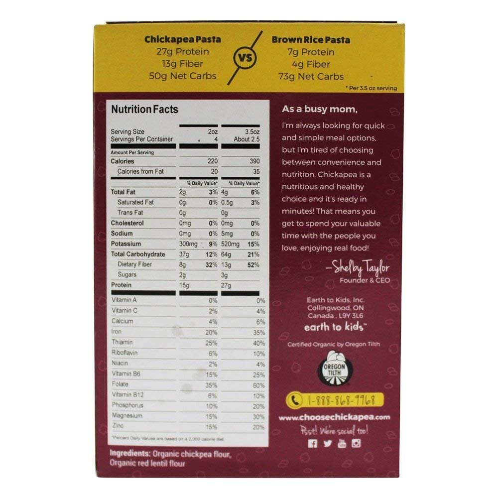 Chickapea Pasta, Pasta Penne Chickpea And Lentil, 8 Ounce image 2
