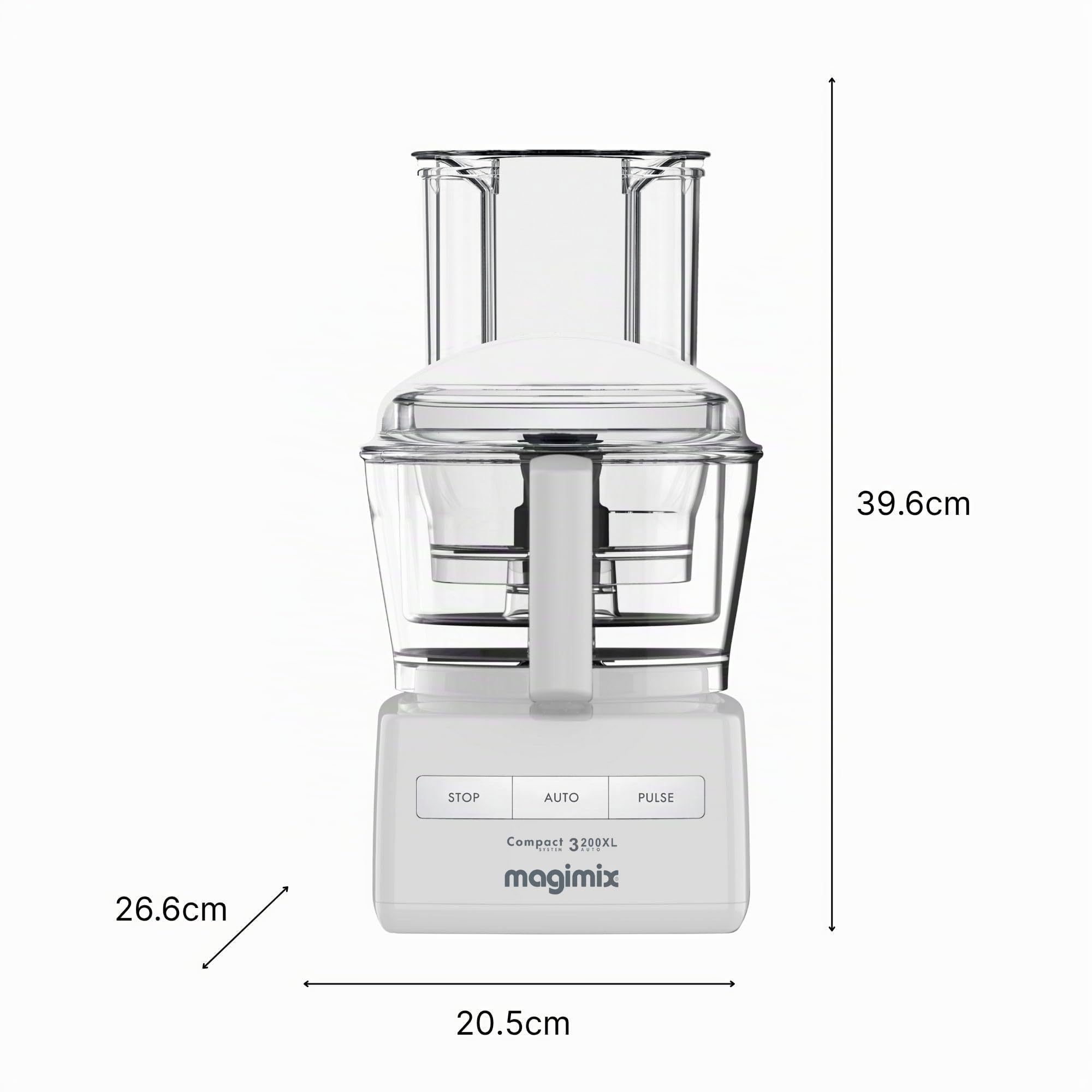Magimix Multifunctional Kitchen Processor 3200 Bowl 2.6L Plus Citrus Press - Chopper, Blender - Professional Silent Motor - Made in France - White