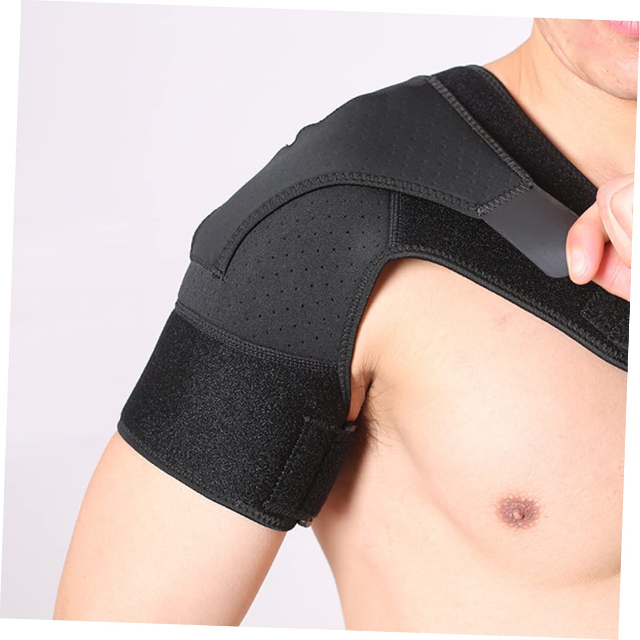 COLLBATH Shoulder Brace for Tendonitis Shoulder Stabilizer Shoulder Pad Pads for Dislocation Rotator Cuff Black Compact