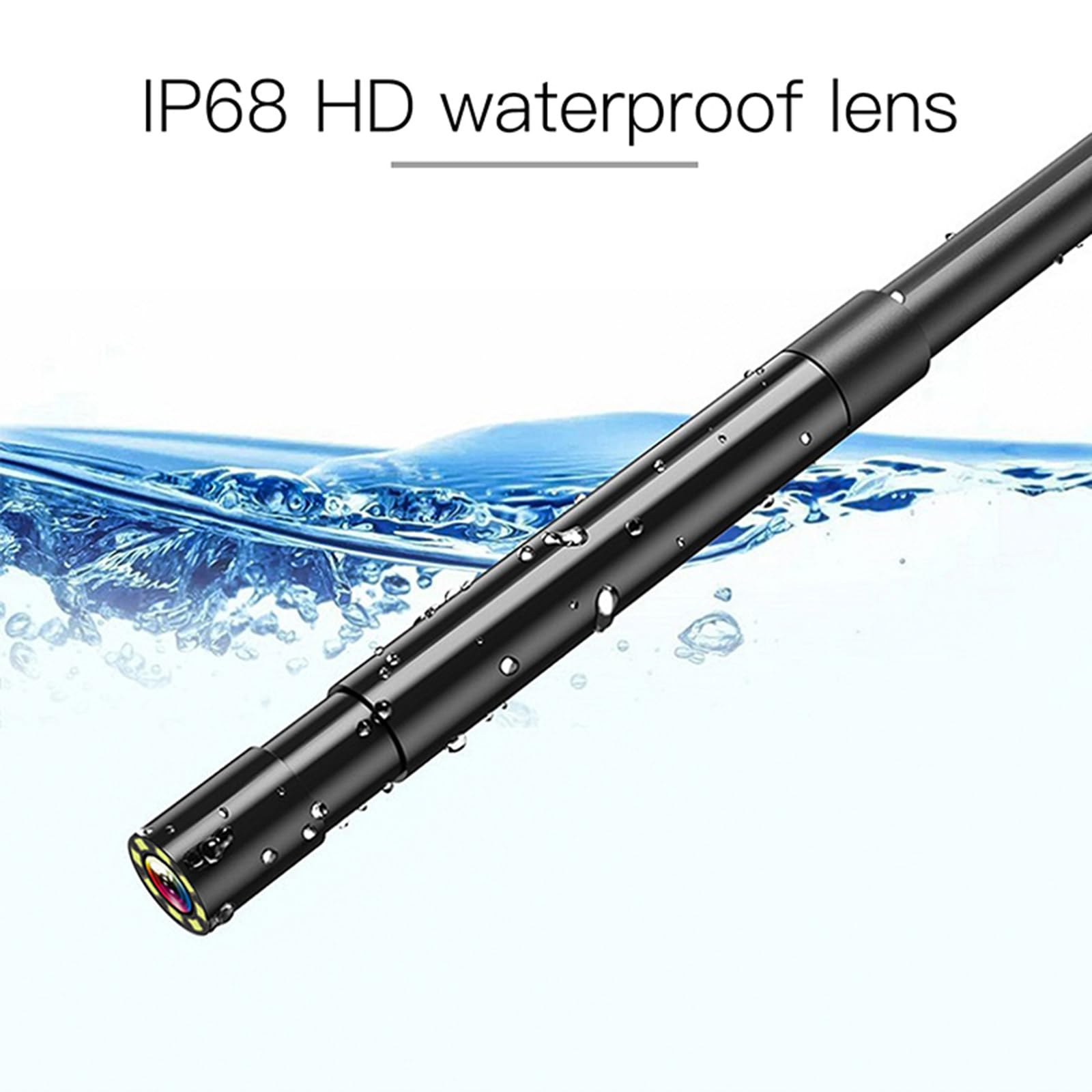 Przemysłowa kamera boroskopowa 1080P 2,8-calowa kamera inspekcyjna LCD Boroskop do rur kanalizacyjnych z 6 diodami LED i funkcją nagrywania zdjęć,10M
