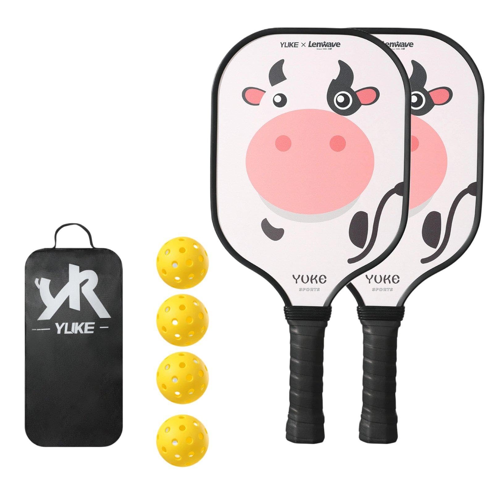 Paddle Racket Non-Slip Grip Fiberglass Pickleball Racket Border Guard Protection Sports Gear for Kids, Adults, Outdoor, Park, School Playground Brave Bull-picture-27