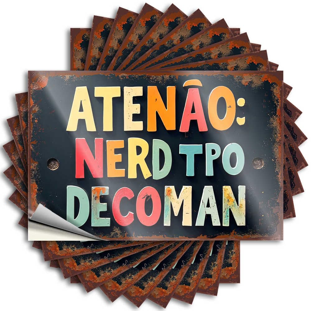 Attention: Nerd Types Decomposing Stickers Space | Rock Laptop Removable Decal Pack(6X9CM)