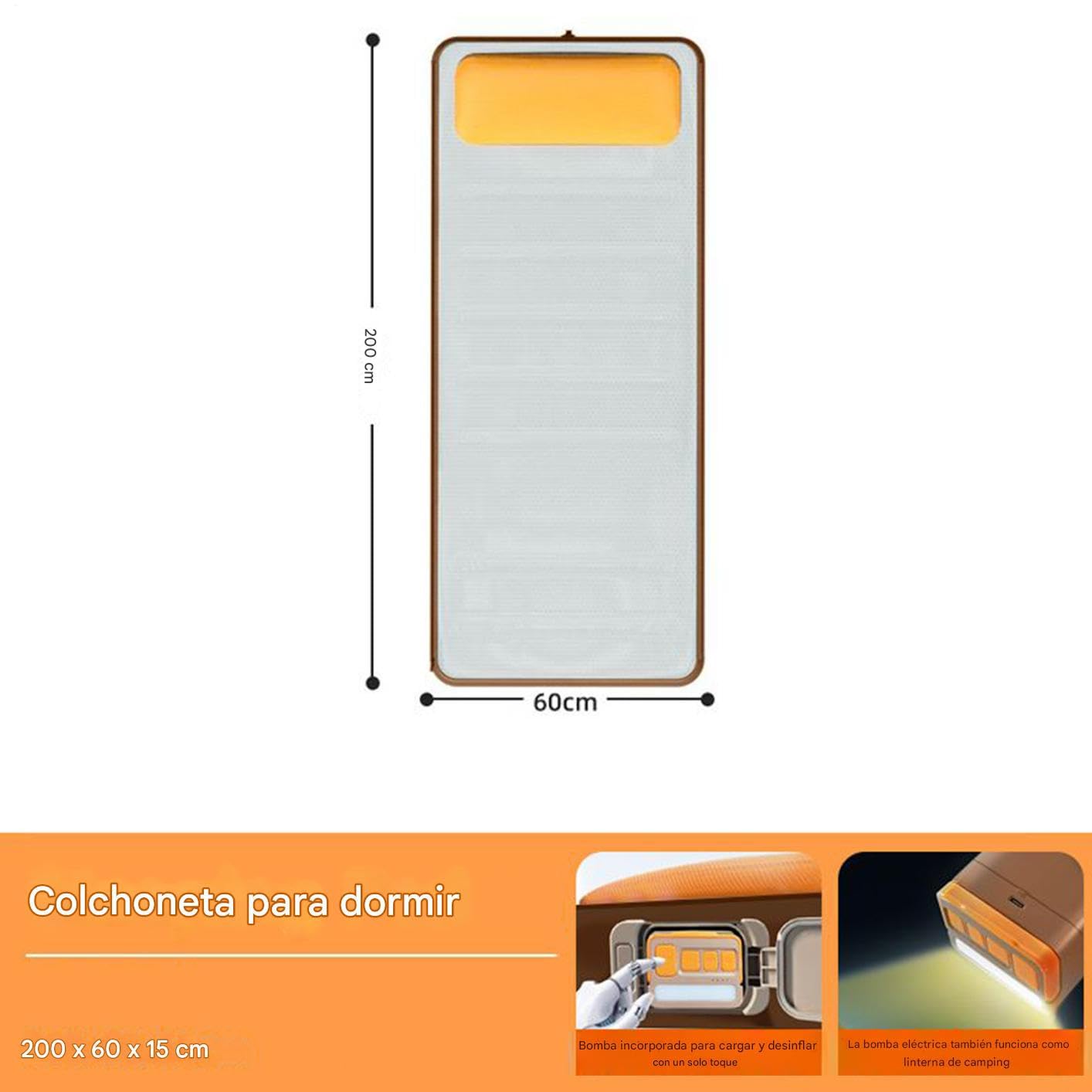 Materassino autogonfiante per letto | Materassino gonfiabile per dormire, per viaggi in auto, camion, camper, SUV, furgoni, spiaggia, festival all'aperto