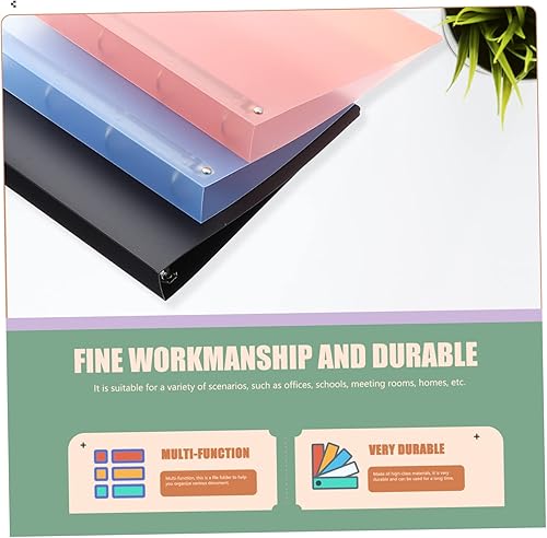 Miniatura 5 de STOBOK Organizador de carpetas de archivos multifunción A4, carpetas de puntas, carpetas a granel para escuelas y oficinas