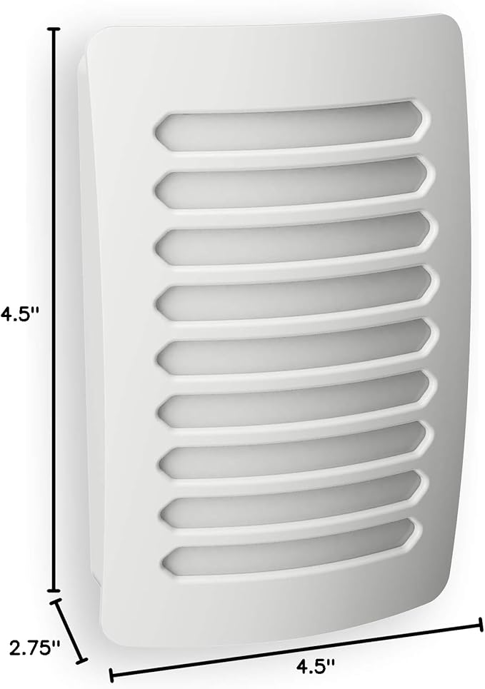 Westek Westek NL-DPLV-W Louver Decoplug Night Light, White photo 3