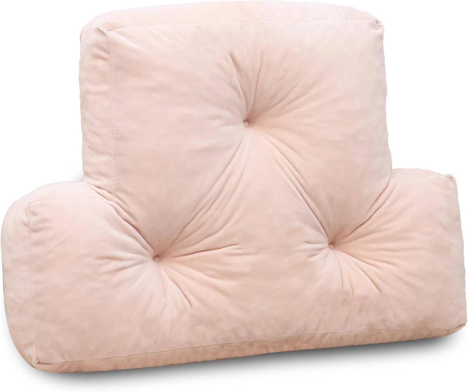 AS AWESLING Ergonomic Back Support Pillow for Chair & Sofa - Orthopaedic Lumbar Cushion with Shredded Foam, Comfortable & Breathable, Relieves Lower Back Pain - Ideal for Office, Recliner, Bed (PINK)