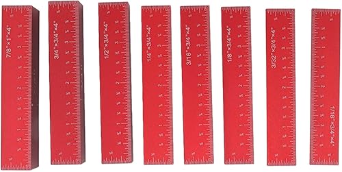 plplaaoo Barras de configuración de aluminio, medidor de altura ajustable, bloques de configuración de carpintería, juego de medidores de altura de