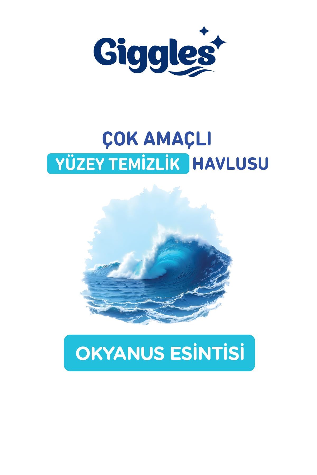 Giggles XXL İz Bırakmayan Yüzey Temizlik Havlusu - (Okyanus Esintisi) 100 Yaprak