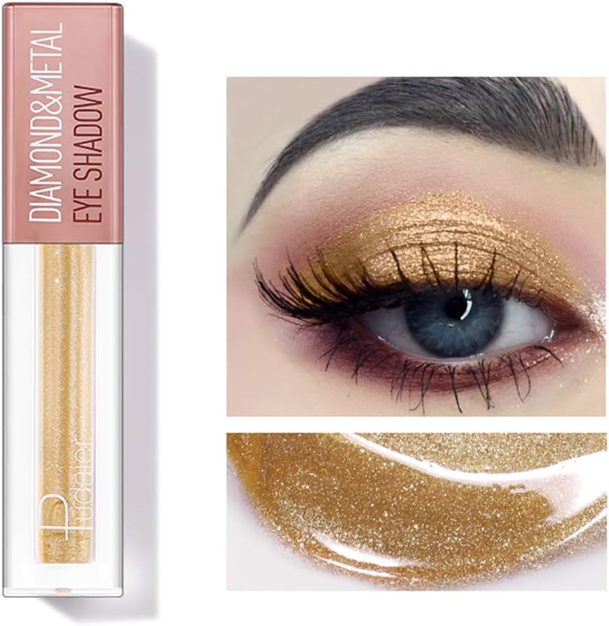 BEEXY 3 Colors Dimond Glitter Liquid Eyeshadow Set, Long Lasting Waterproof Starry Sequins Shadow Shiny and Pigmented Sparkling & Shimmer Eyes makeup
