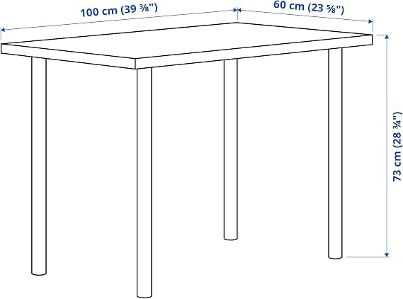 IKEA ADILS/LINNMON Desk, 100x60 cm, White Stained Oak Effect/Black