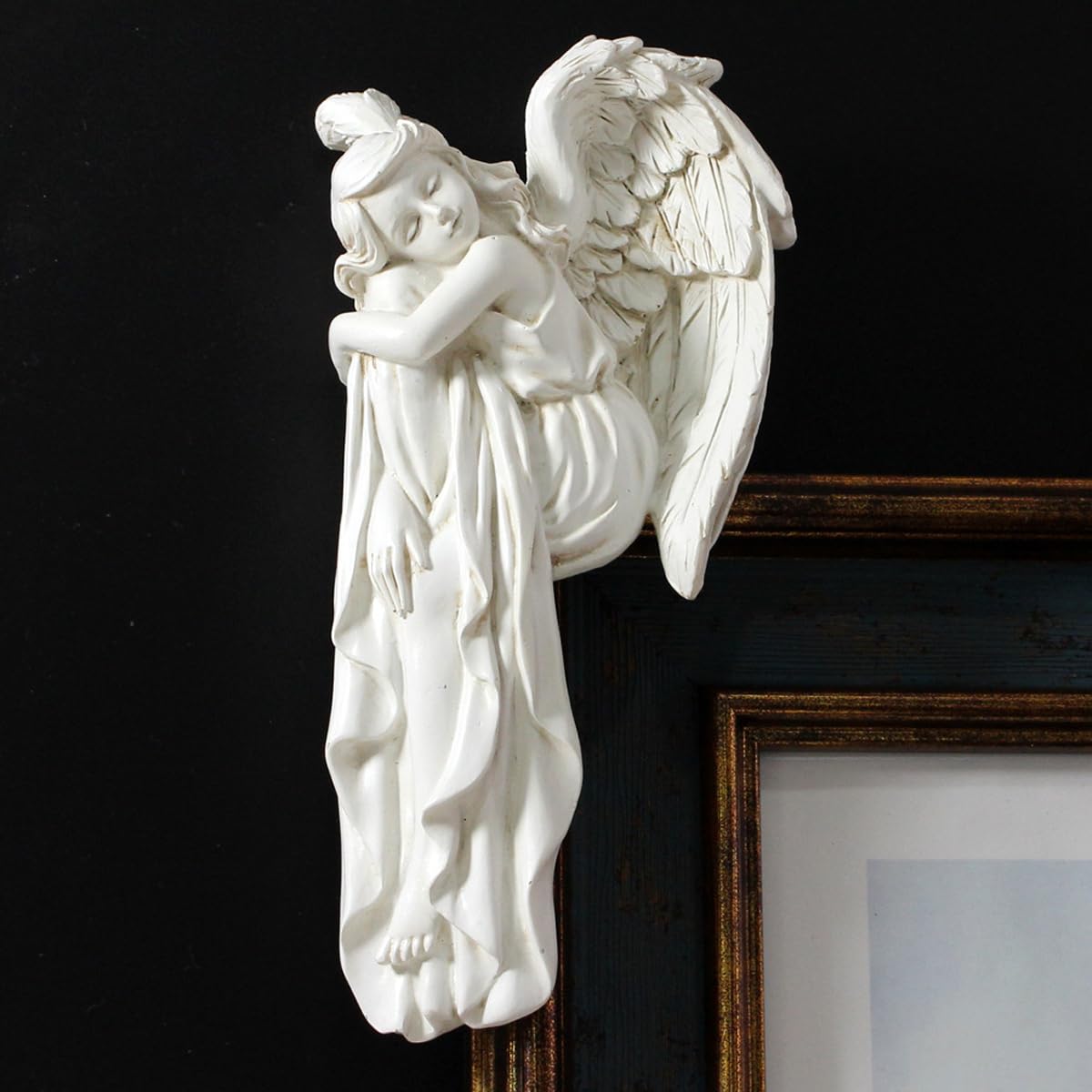 置物 angel Amazon.com: JARPSIRY Sleeping Angel Statue Door Corner Decor, 6.3