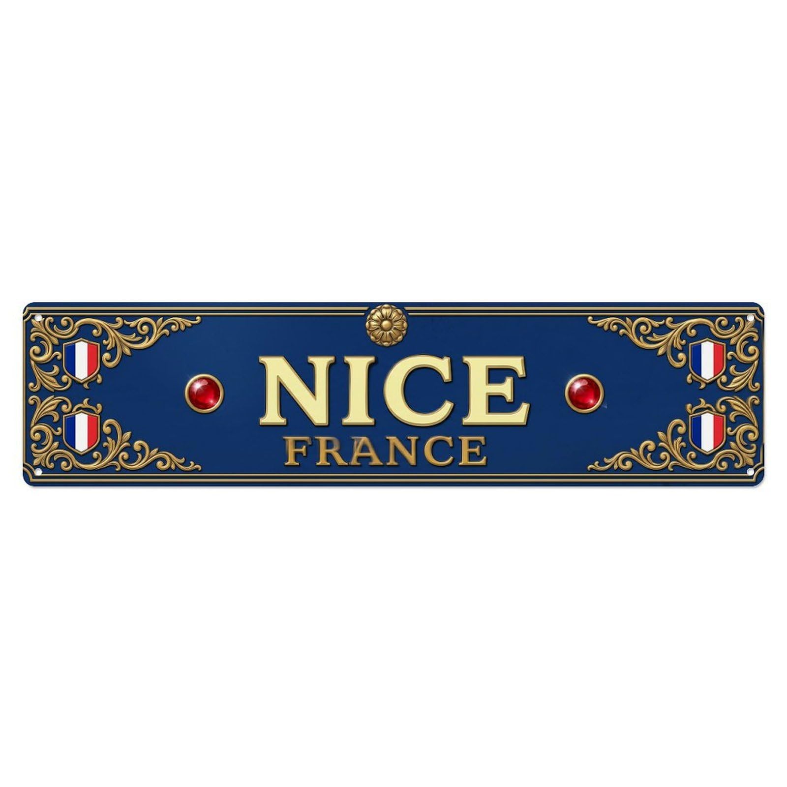 Vintage Nice France Metal Tin Sign