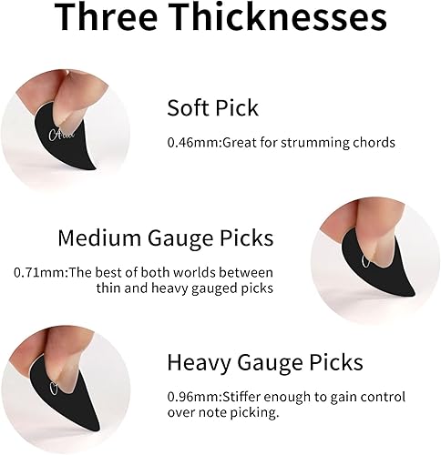 Miniatura 6 de Púas de guitarra personalizadas, paquete de 12 púas de guitarra personalizadas, añade tu logotipo, foto, texto, accesorios de guitarra, grandes