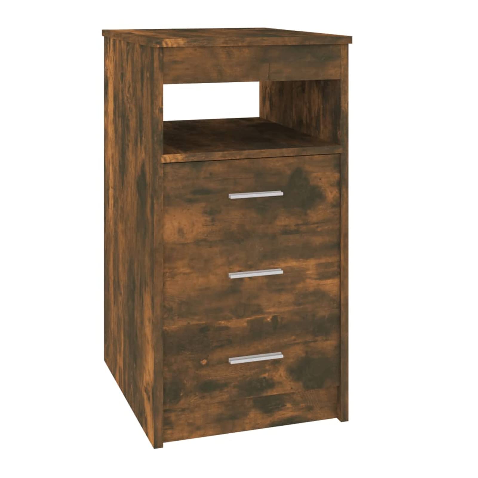 Cassettiera,Cassettiera Camera da Letto,Cassettiera Ufficio,Cassettiera Cameretta,Cassettiera Rovere Fumo 40x50x76 cm in Legno Multistrato