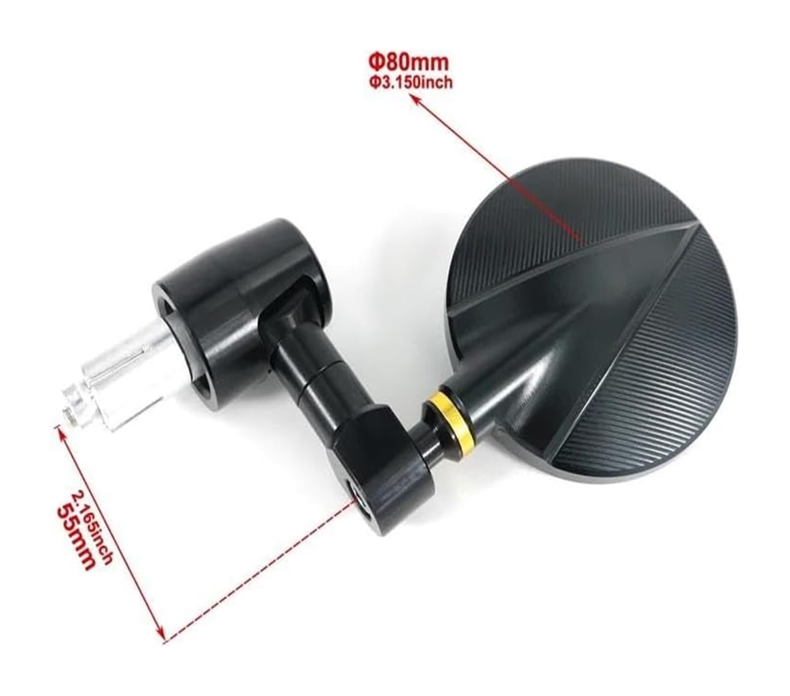 Motocicleta para Yamaha para Tmax500 2001-2011 para Tmax530 2013-2021 para Tmax 560 CNC Motocicleta Espejos Manillar Lateral Espejo Retrovisor(Oro)