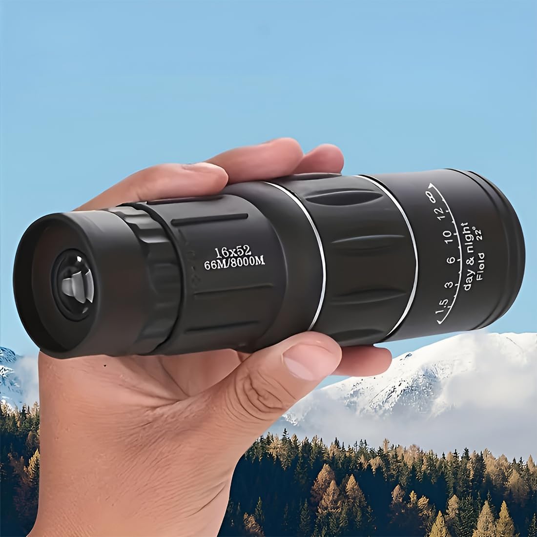 BushnailPro 16 x 52 Monocular with 10x Zoom BAK4 Lens Manual Focus for Bird Watching, Trekking Outdoor Activities with Travel Pouch, Laniyard & Cleaning Cloth-image-45