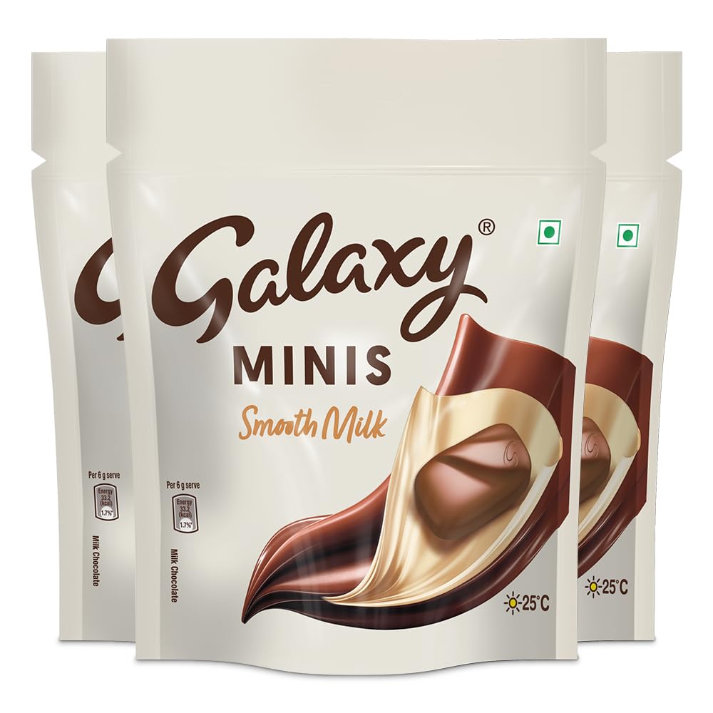 Galaxy Minis Smooth Milk Chocolate | Indulgent Bite-Sized Chocolates | Perfect for Sharing | 72g | Pack of 3
