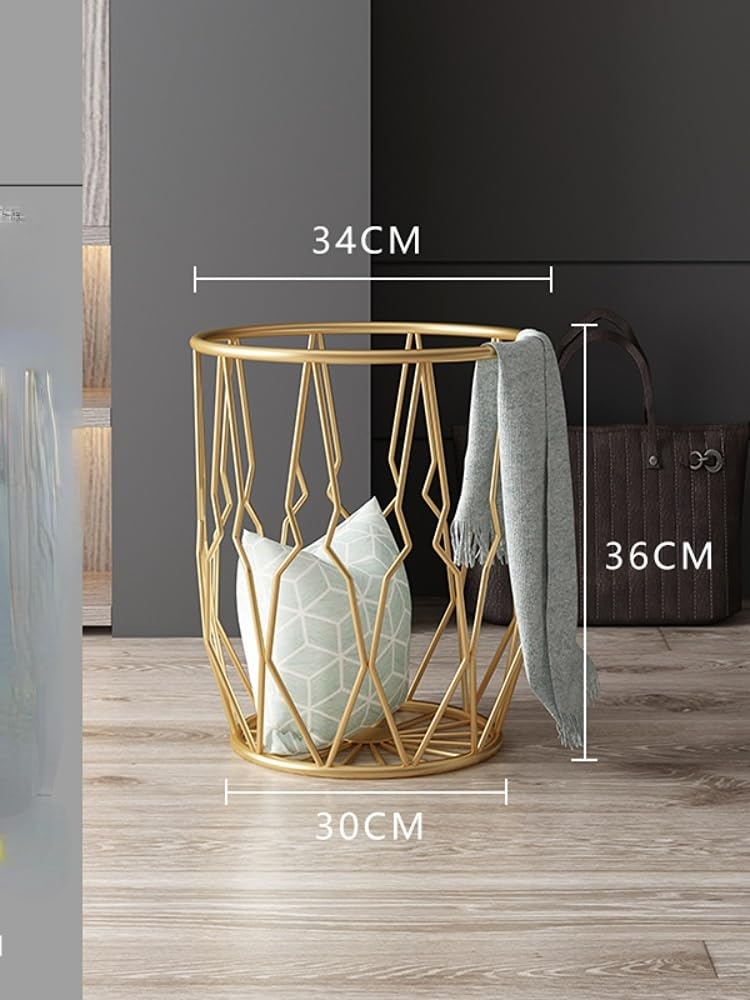 Wäschekorb Aufbewahrungskörbe Ins Nordic Light Luxus Korb Lagerung einfache Mode Badezimmer Wäschekörbe Haushalt Eisen Kunst schmutzige Kleidung Wäschesammler