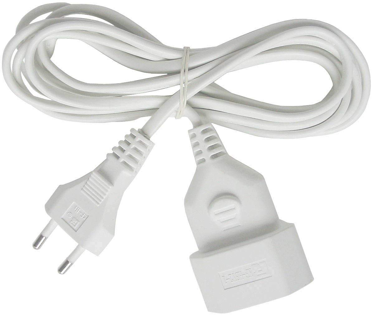 Brennenstuhl Kunstoff-Verlängerungskabel (Verlängerungskabel für den Innenbereich, 5m Kabel, mit Euro-Stecker und Kupplung) (10er Pack) Weiß