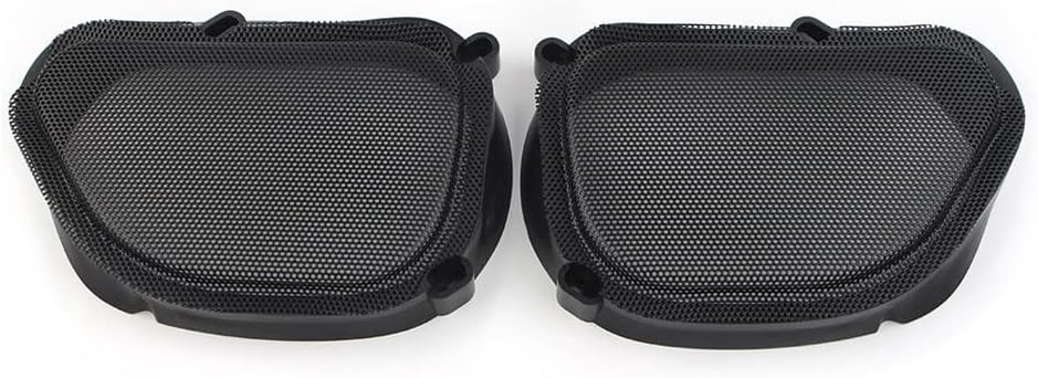 Cnoula11 Motorcycle Mesh Grill Speaker Cover, Speaker Grill Accent Trim Cover for Harley Davidson Road Glide 1998-2010 2011 2012 2013, Black