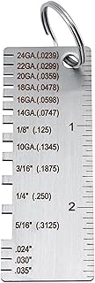 Sheet Metal Thickness Gauge, Stainless Steel Wire Metal Sheet Thickness Gauge Sheet Metal Gauge Tool Gauge Welding Inspection Tool 24GA 22GA 20GA 18GA 16GA 14GA