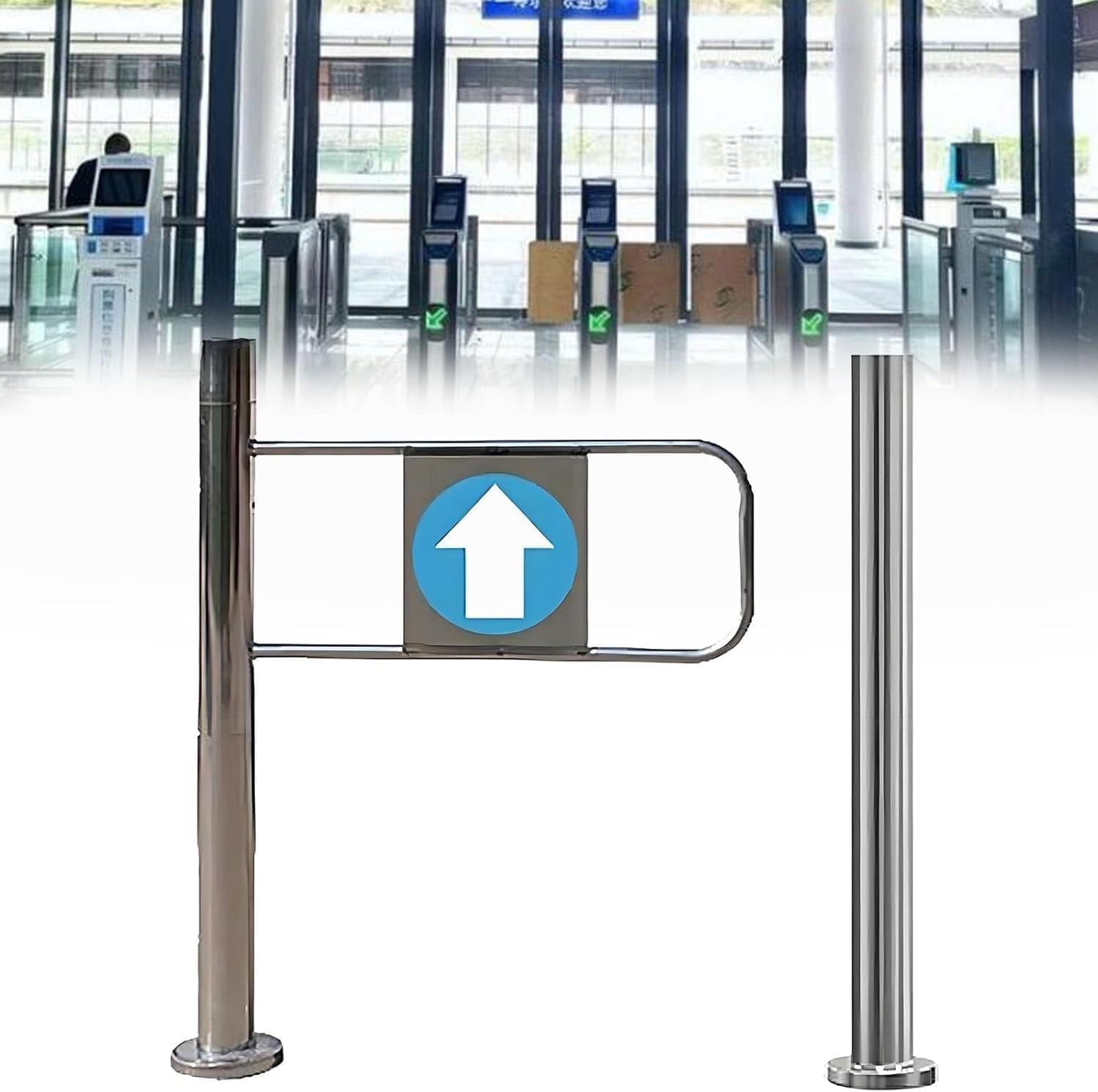 Porte battante universelle en métal 50X100 cm : vantail d'entrée de magasin et de bibliothèque