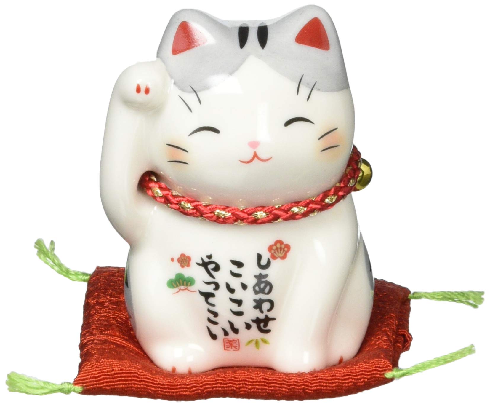 Amazon.co.jp: 彩絵 福 招き猫(灰とら) 7536 : Home & Kitchen