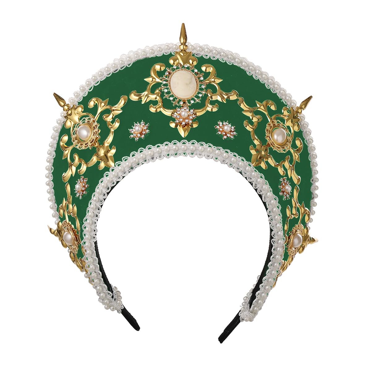 BPURB Tudor Queen Anne Boleyn Elizabethan Royal Coronet Hood Tiara Hat