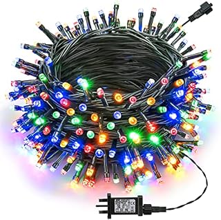 Joomer Christmas Tree Lights Outdoor, 20M 200LED Fairy Lights Mains Powered Waterproof, 11 Modes Color Changing String Lights Remote Timer Dimmable for Indoor Xmas Party Decorations(White+Multicolor)