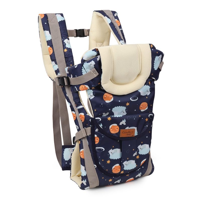 Image of Chinmay Kids Baby Carrier 4 in 1 Carry Bag Baby Carrier Cuddler Air Mash Fabric Baby Carrier Baby Carrier (Blue, Back Carry)