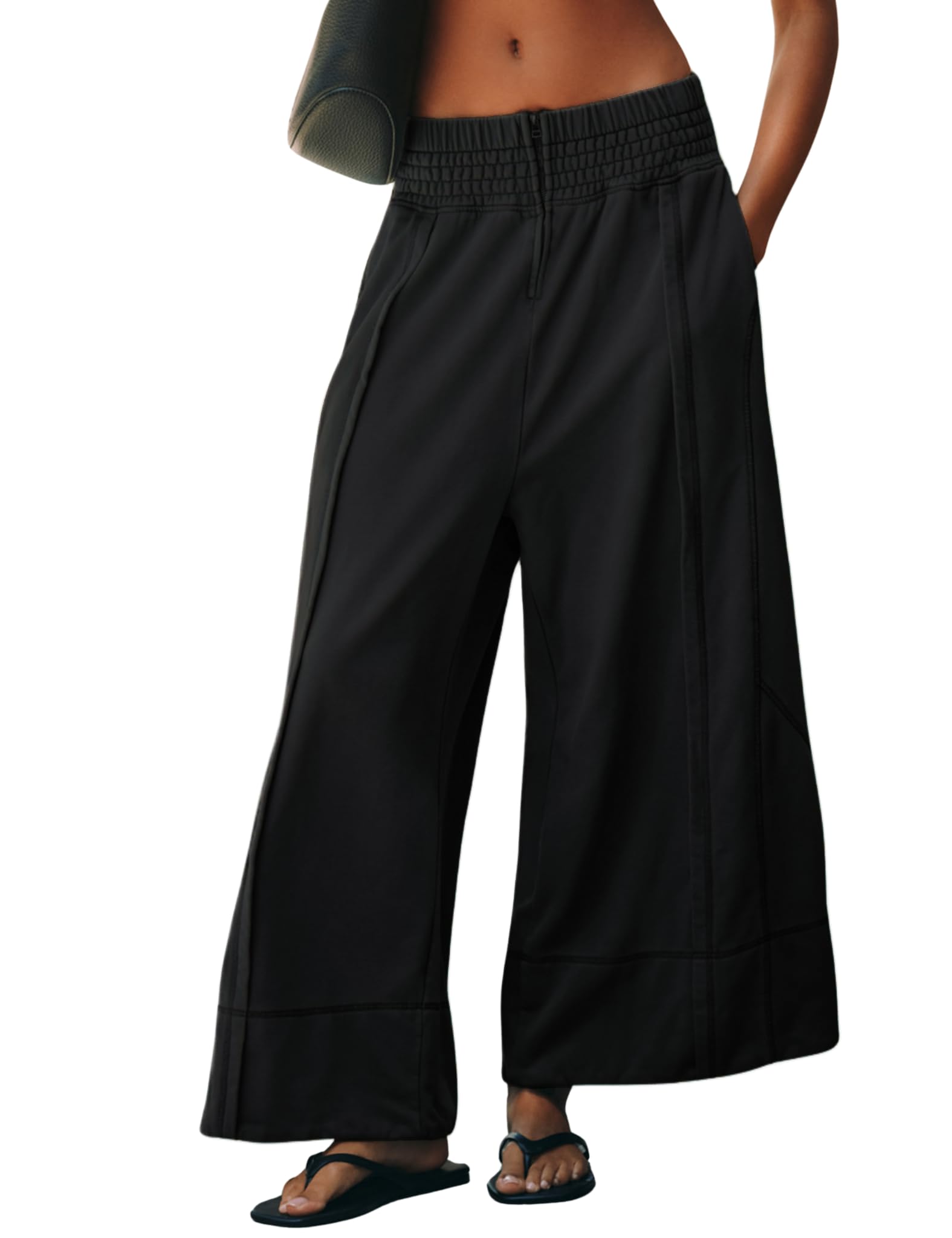 Athlisan Womens Wide Leg Pants High Waisted Palazzo Trousers Casual Loose Lounge Pants with Pockets