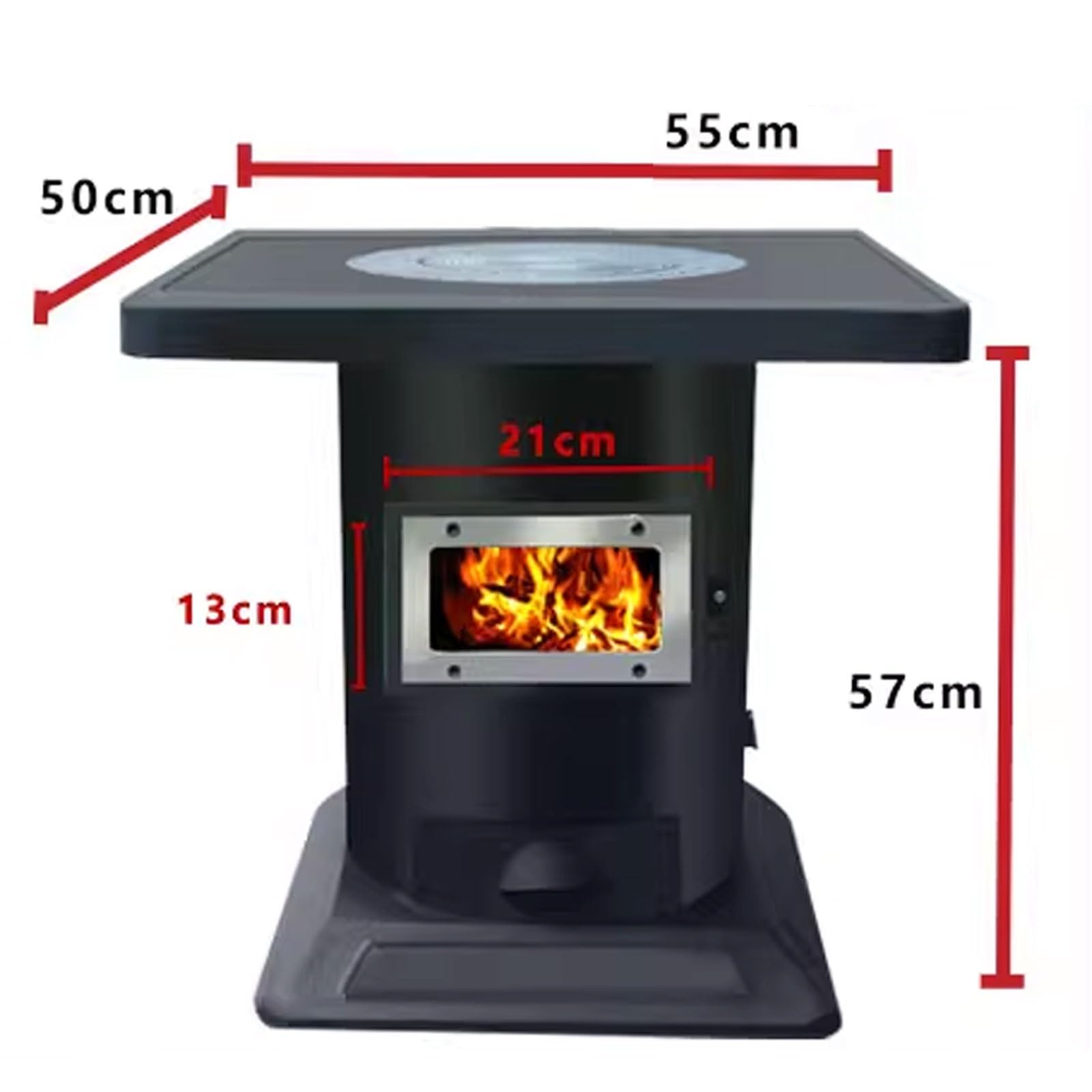 Stufa Da Esterno Stufa A Legna Con Forno Rivestimento Interno in Ghisa Include Pinza, Gancio E Spatola Adatto A Diversi Combustibili Cucine Da Campeggio