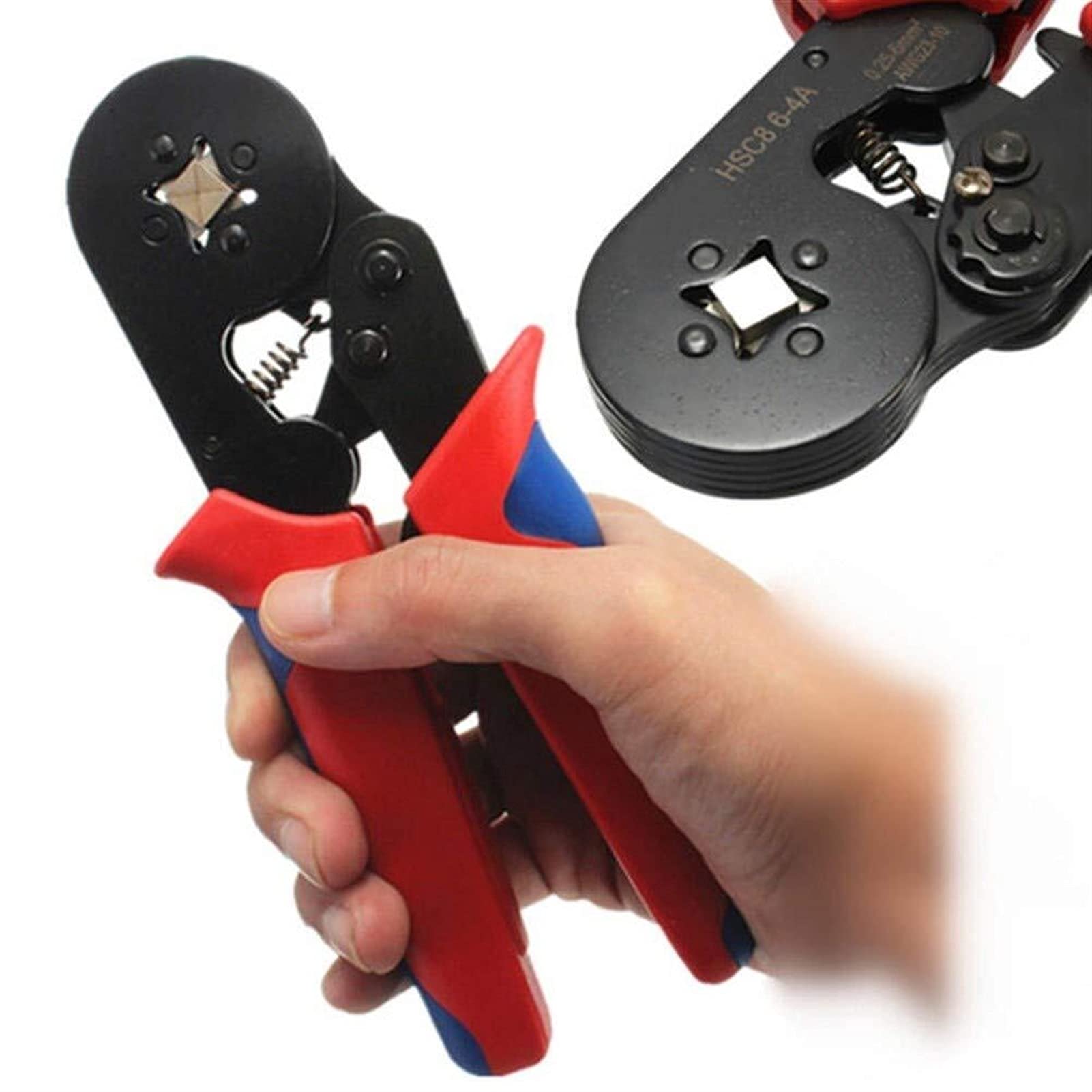 Pinza spelafili ， HSC8 6-4A AWG23-10 Pinza spelafili autoregolante Pinza crimpatrice a cricchetto Pinza crimpatrice Pinza