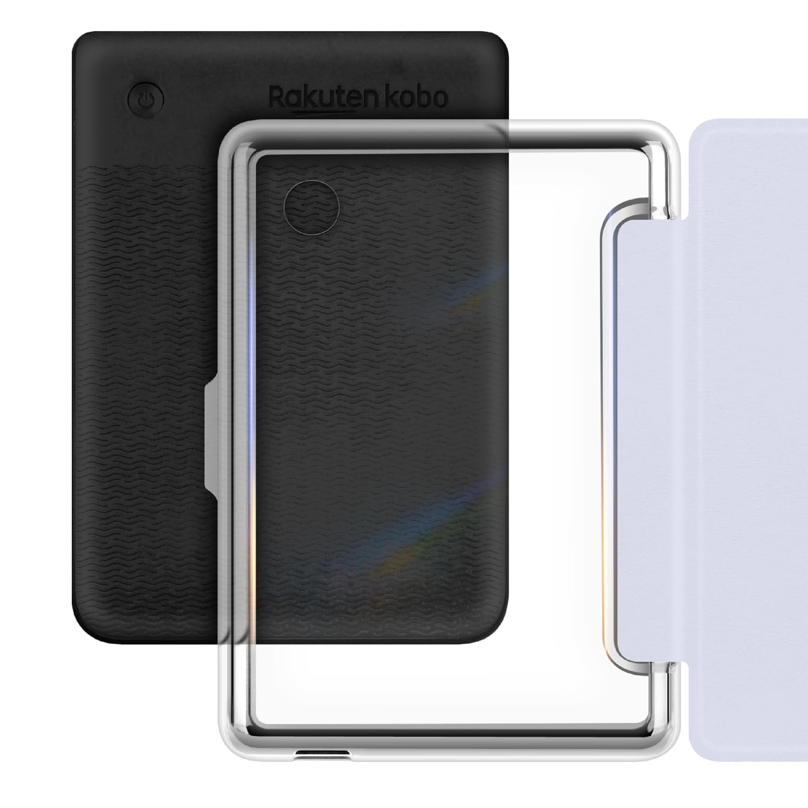 Pelle PC TPU Cover Compatibile Kobo Clara Colour Clara BW Clara 2E Flip Case Cinturino Guscio Rigido Posteriore Purple
