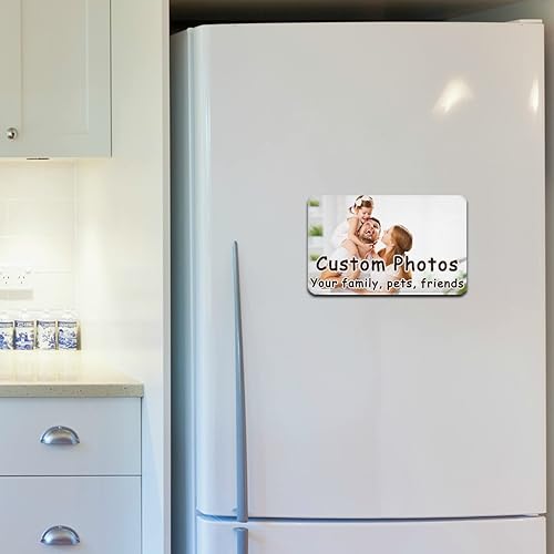 Miniatura 3 de Naanle Juego de 2 imanes personalizados para nevera con texto de palabras, imán para lavavajillas, placa magnética para el hogar, cocina, oficina,