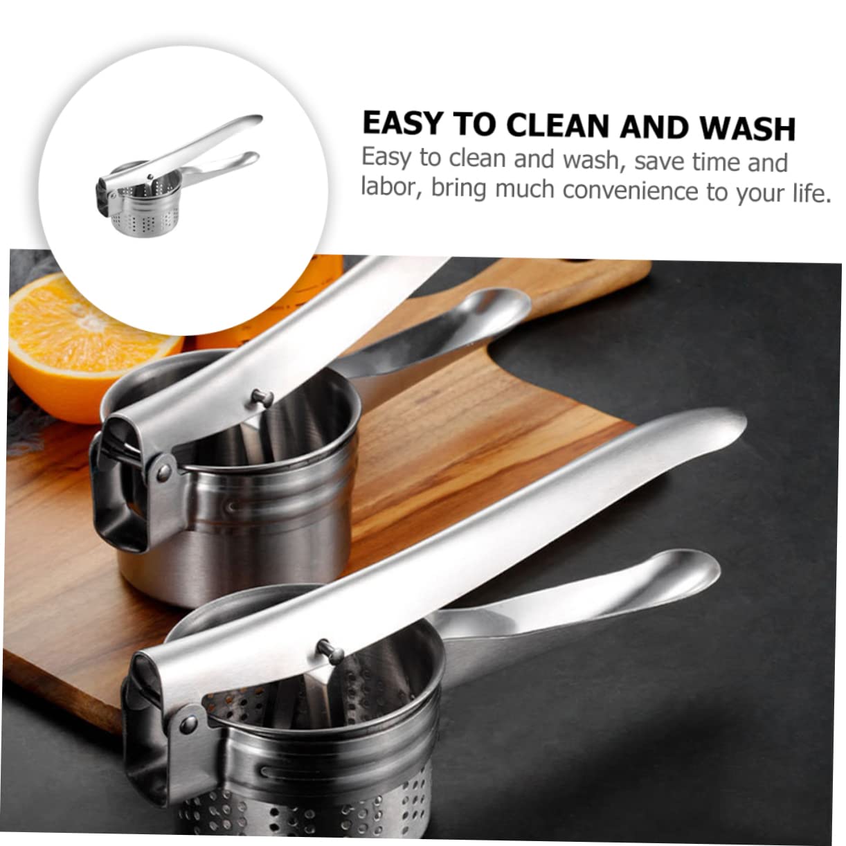 Presse Fruits Ou Légumes Manuel En Acier Inoxydable Rouge - 6 Litres - Le Poisson Qui Jardine