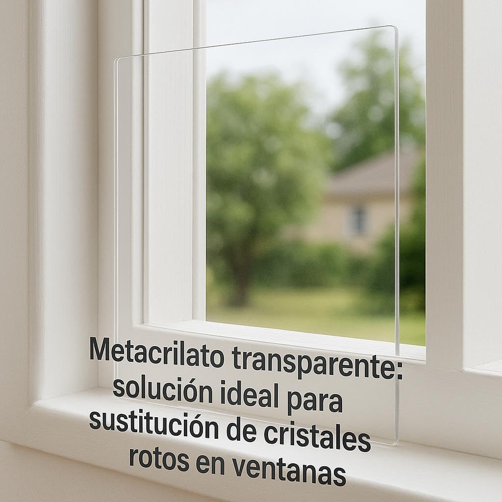 Planchas de Metacrilato Acrílico Transparente Cortadas a Medida – Láminas Resistentes con Cantos Pulidos Diamante – Todos los Grosores – Ideal para Mamparas, Mesas, Vitrinas (6mm, 140×60 cm)