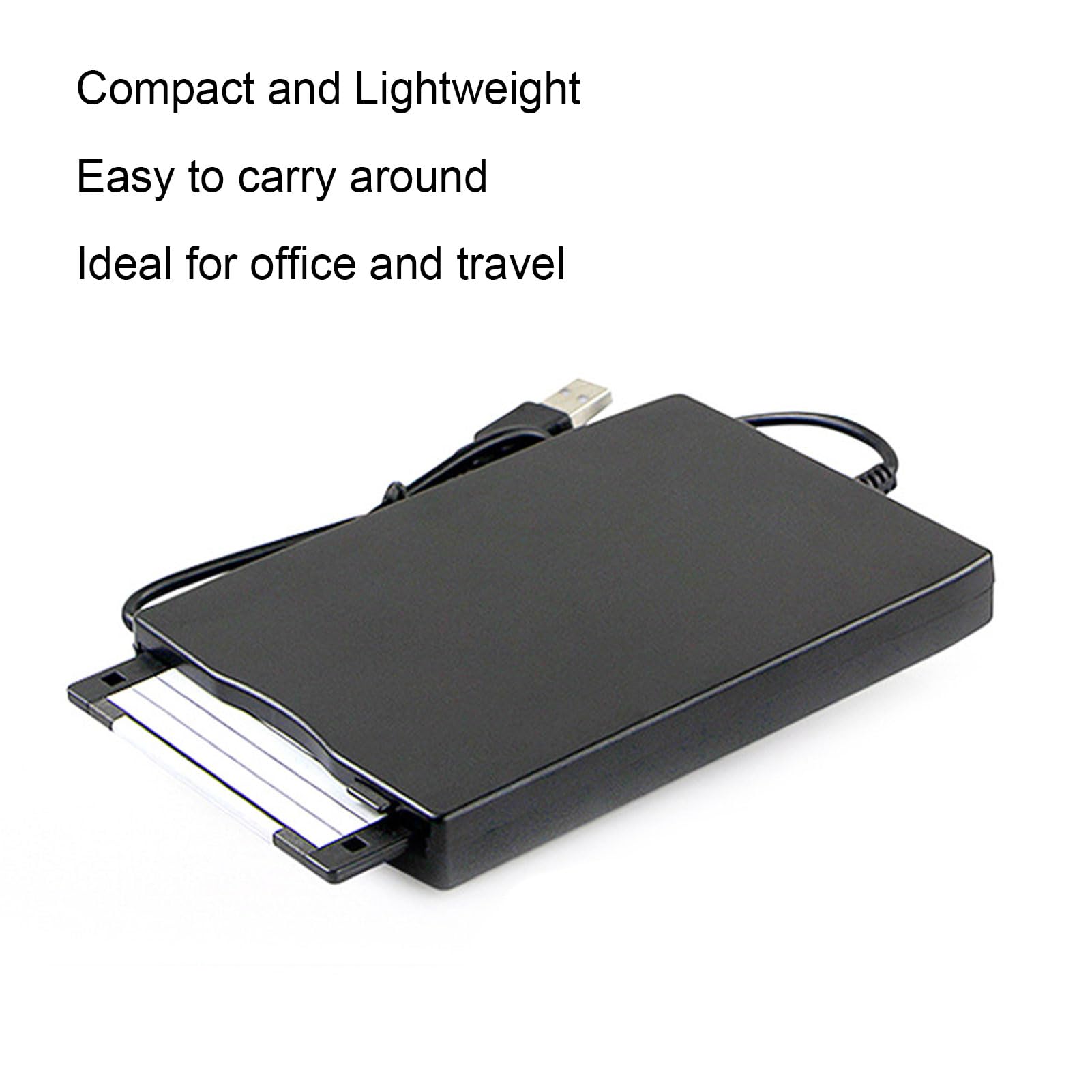 Ausla Lettore di Floppy Disk USB, unità Floppy Disk Esterna Portatile per Floppy Disk da 3,5 Pollici 720KB 1.44MB, con Forte Anti-interferenza, Compatibile con PC Laptop da 98 a 8.