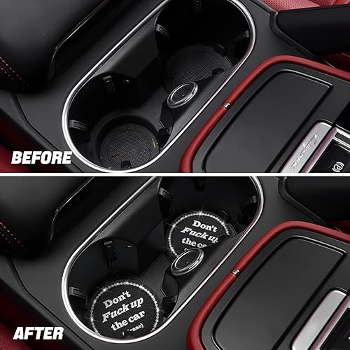 Miniatura 3 de Portavasos de silicona con diamantes de imitación de cristal de 2.75 pulgadas, tapete antideslizante para bebidas con diamantes de imitación de