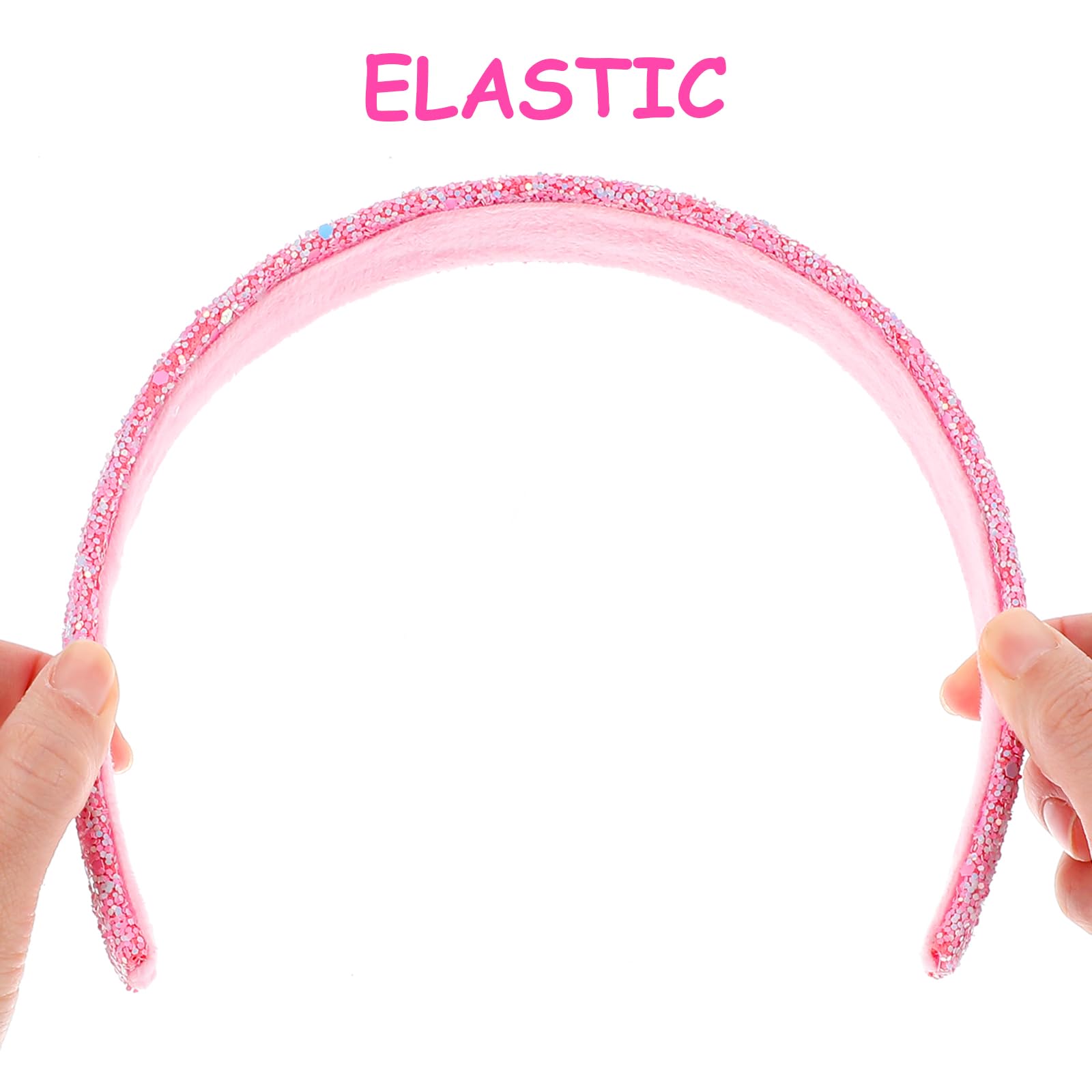 Candygirl 6 pezzi Cerchietti per Capelli Fascia, 3cm Cerchietto Arcobaleno Bambina Cerchietti per Capelli Bambina con Paillettes Glitterate per Ragazze Donne