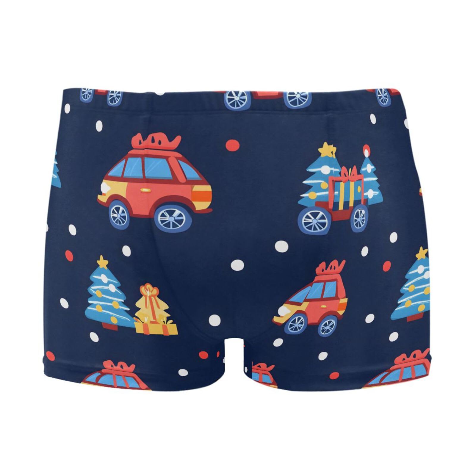 UMIRIKO Men's Swim Briefs Christmas Tree Car Swimsuit Swimwear Swim Trunk Square Leg for Men 3XL 202b8371