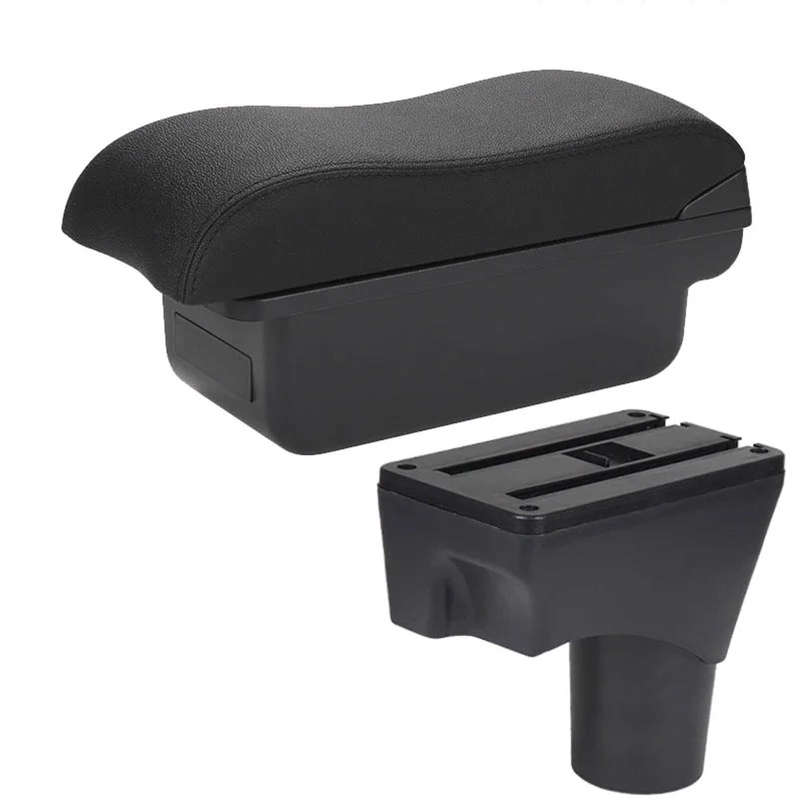 Hguvsjd Armrest Box For Nissan For March For Micra K13 For Sunny 2010-2022 Armrest Storage Box Retrofit Parts Car Armrests(C Black line NO USB)