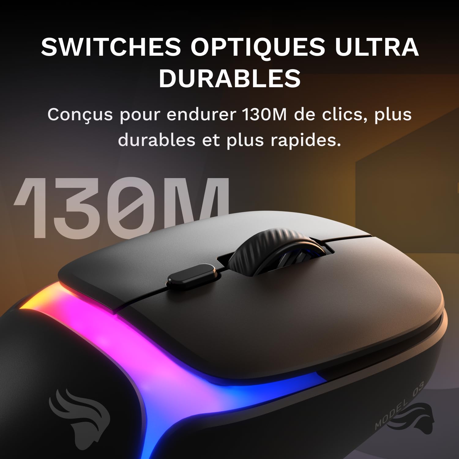 GLORIOUS Model O 3 Souris Gaming sans Fil (Noir)
