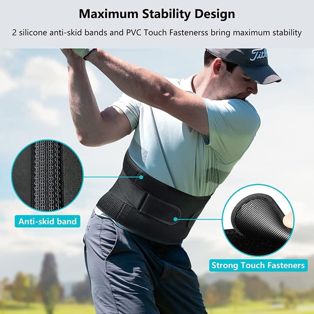 Tirantes De Espalda Transpirables Con 7 Estancias Para Aliviar Dolor Espalda Baja, Cinturón Soporte Para Espalda,Cinturón De Descompresión Lumbar Antideslizante Para Disco Herniado Ciática ( Color : B